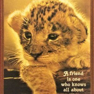 Retro Wooden Friendship Plaque